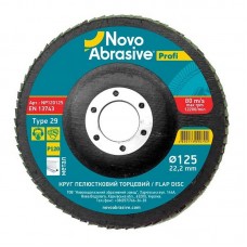 Круг пелюстковий торцевий зачисний 125х22,2 Novoabrasive Profi P40, P60, P80, P120