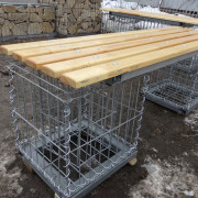 Габіон  куб підставка для лавки 0,3х0,3х0,3м (сітка 50х100х4,0мм)