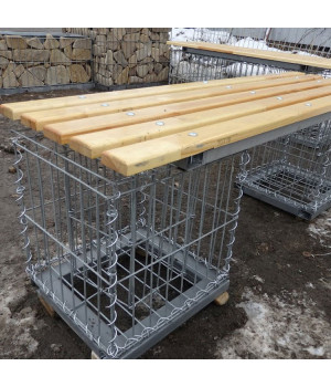 Габіон  куб підставка для лавки 0,3х0,3х0,3м (сітка 50х100х4,0мм)