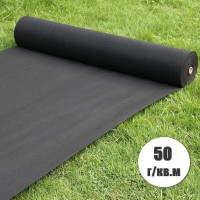Агроволокно чорне щільність 50 г/кв.м. рулон 1,6х100м для мульчування зі стабілізатором 